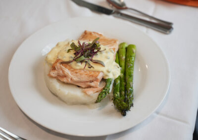 Salmon with vegetables